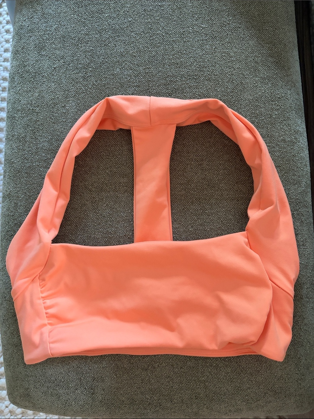 Women's Coral Halter Swim Top - Peach/Coral